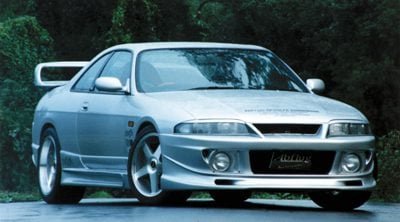 Abflug Front Bumper Spoiler Ver. R & PIAA695 Fog Lights for 1993-98 Nissan Skyline GT-S [R33]