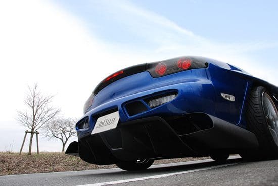 Abflug Rear Bumper Spoiler Ver. CV with Rear Under Diffuser Ver. 430 (CFRP) set for 1993-2002 Mazda RX-7 [FD3S]