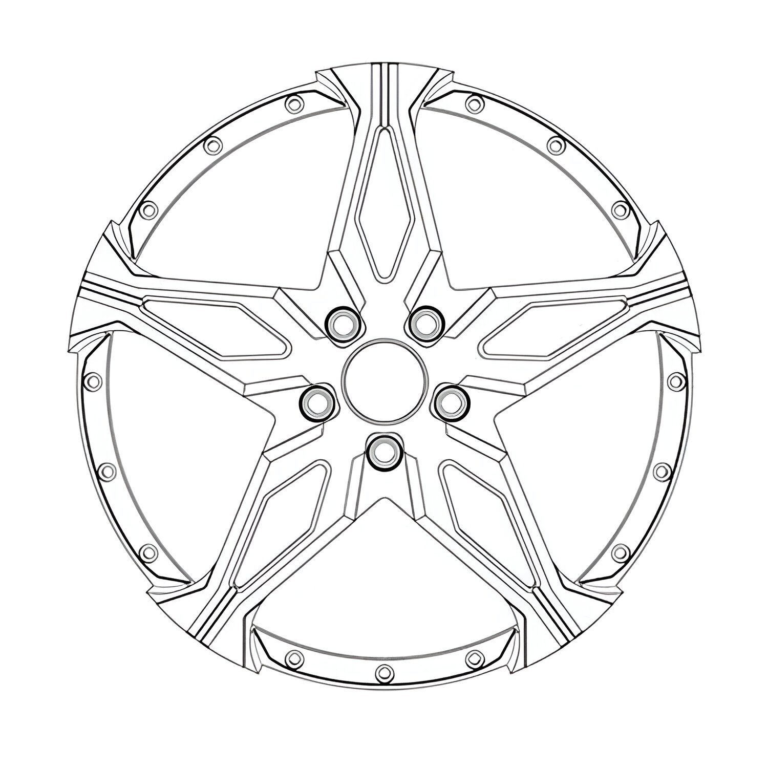 Avant Garde Custom Forged Series F564 Three-Piece Wheel