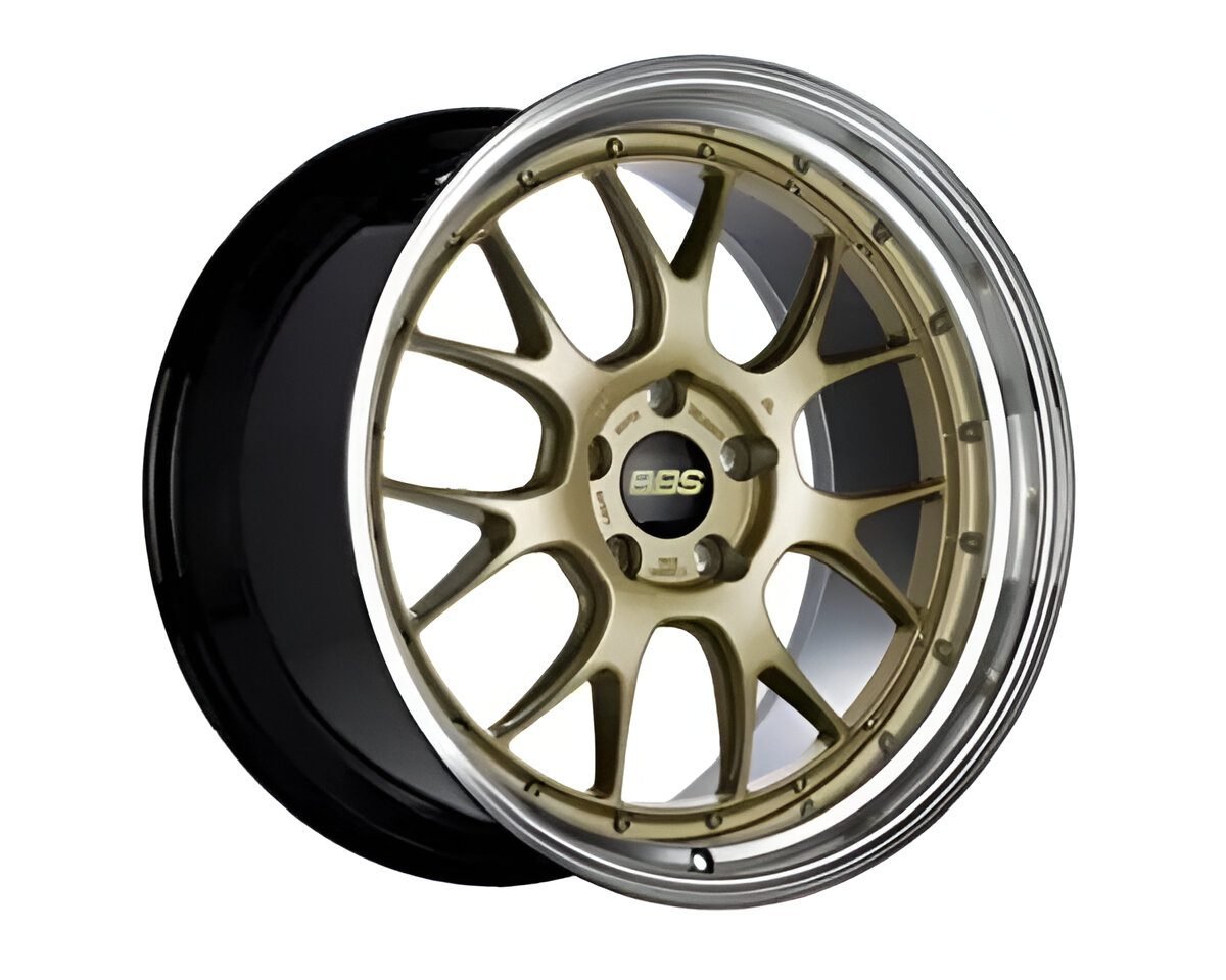 BBS Forged Line LM-R Wheel (20×11 5-120 +40) in Gold with Diamond-Cut Lip [LM340GLBKBD]