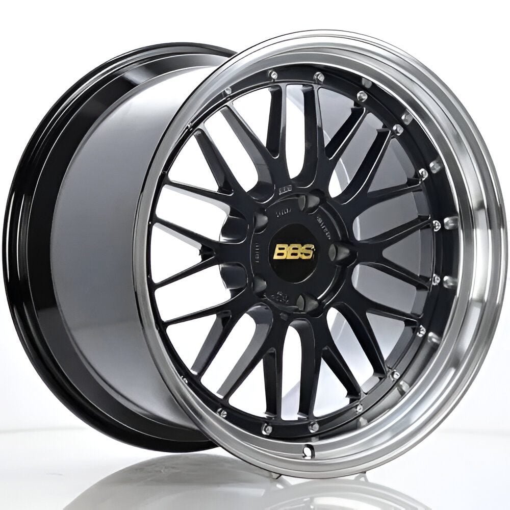 BBS Forged Line LM Wheel (19×11 5-120 +37) in Black Blue & Diamond-Cut Lip [LM435BB-BKBD]