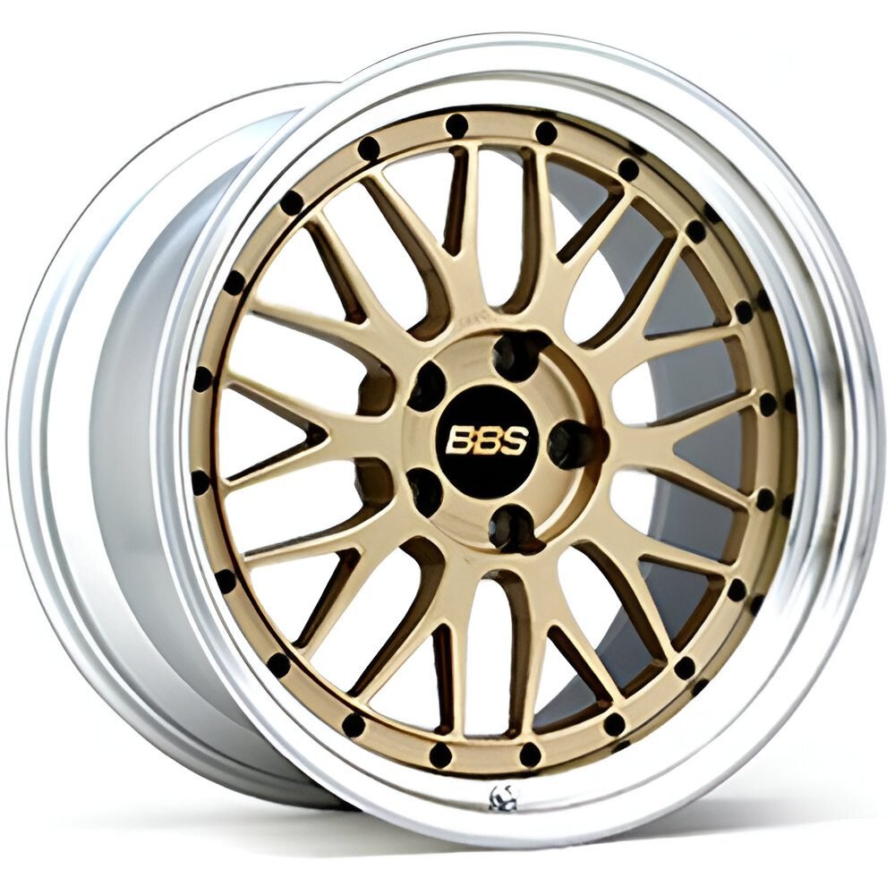 BBS Forged Line LM Wheel (20×10.5 5-112 +15) in Gold & Silver Diamond-Cut [LM465DG]