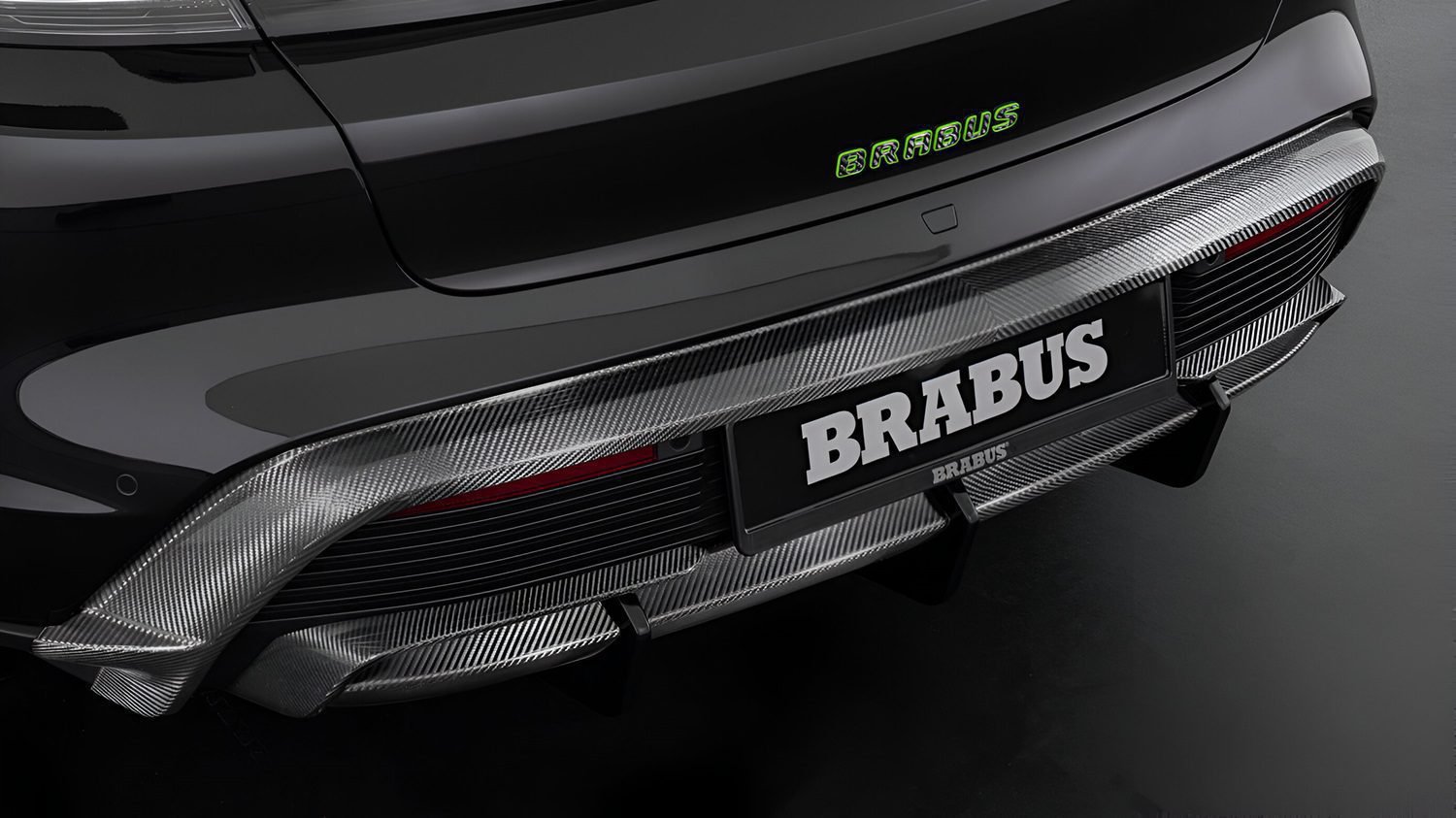 BRABUS Carbon Rear Skirt Attachment for Porsche Taycan / Turbo / S