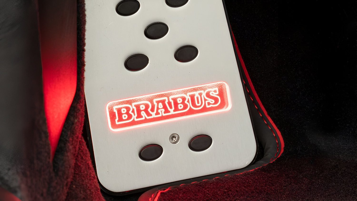 BRABUS Matte Anodized Illuminated Foot Rest Pad for 992 Porsche 911 Turbo / S