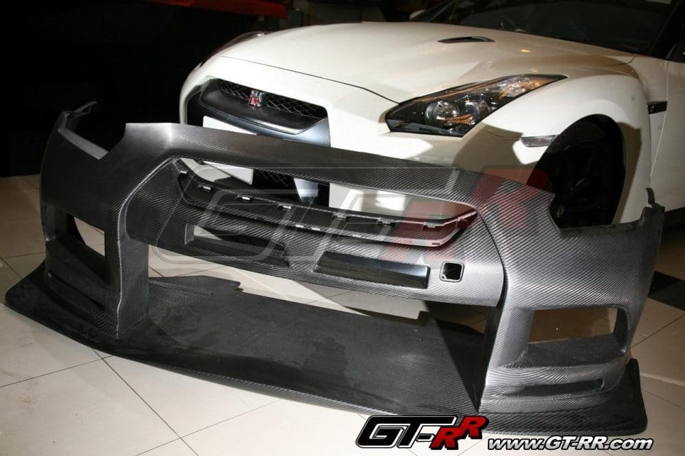 DISCONTINUED – Top Racing Dry Carbon Front Bumper (Normal Width) for 2009-16 Nissan GT-R CBA/DBA [R35] – DISCONTINUED