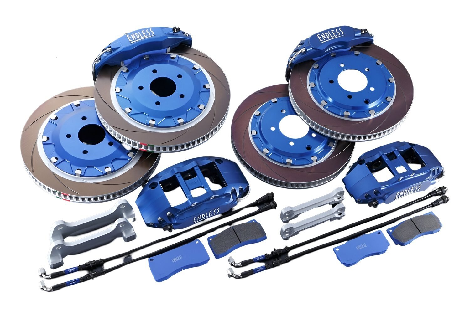 Endless Racing 6 / Racing 4 Front & Rear Performance Brake System with 2PC Rotors for A80 Toyota Supra