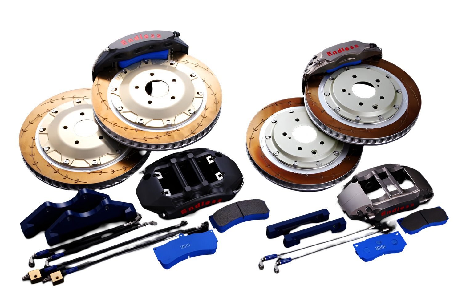 Endless Racing MONO6 / Racing MONO4R Front & Rear Performance Brake System with 2PC Rotors for V35 Infiniti G35 Coupe