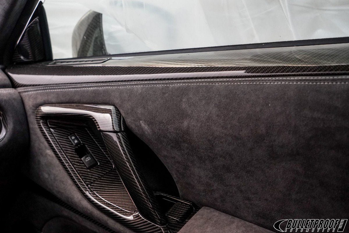 GT-RR Carbon Fiber Door Panel Upper Trim Set (4-pc) for 2009-19 Nissan GT-R [R35]