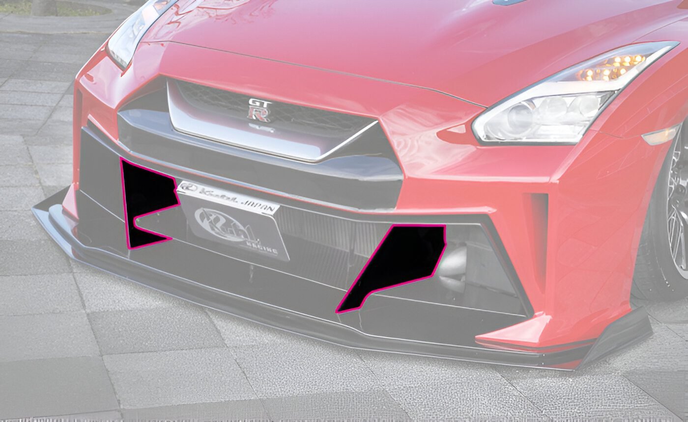 KUHL Ver. 4 GTII Front Bumper Side Duct Fins for R35 Nissan GT-R