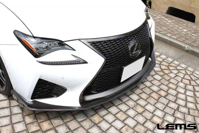 LEMS L/R Dry Carbon Front Spoilers for 2017-19 Lexus RC-F [XC10]