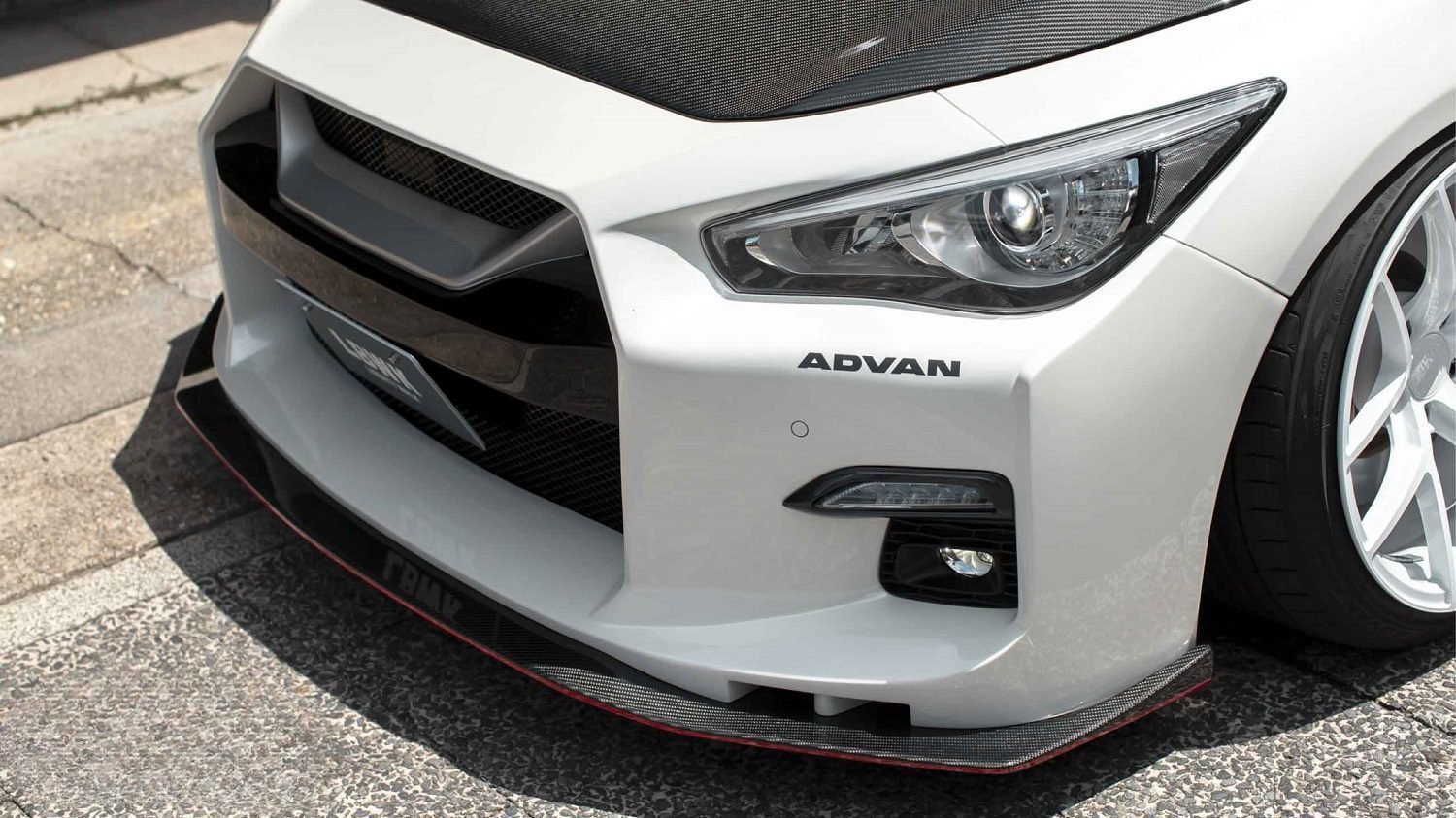 Liberty Walk lb★nation Front Bumper with Diffuser for V37 Infiniti Q50 / Nissan Skyline