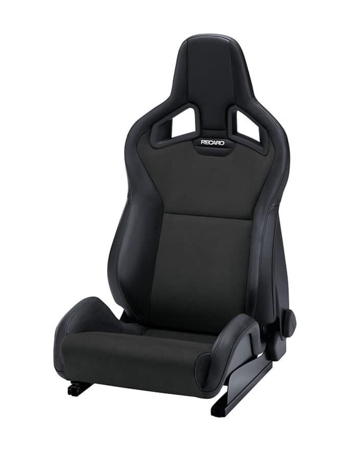 RECARO Dynamic Series Cross Sportster CS Driver Seat in Black Leather with Silver Logo [414.100.3217]