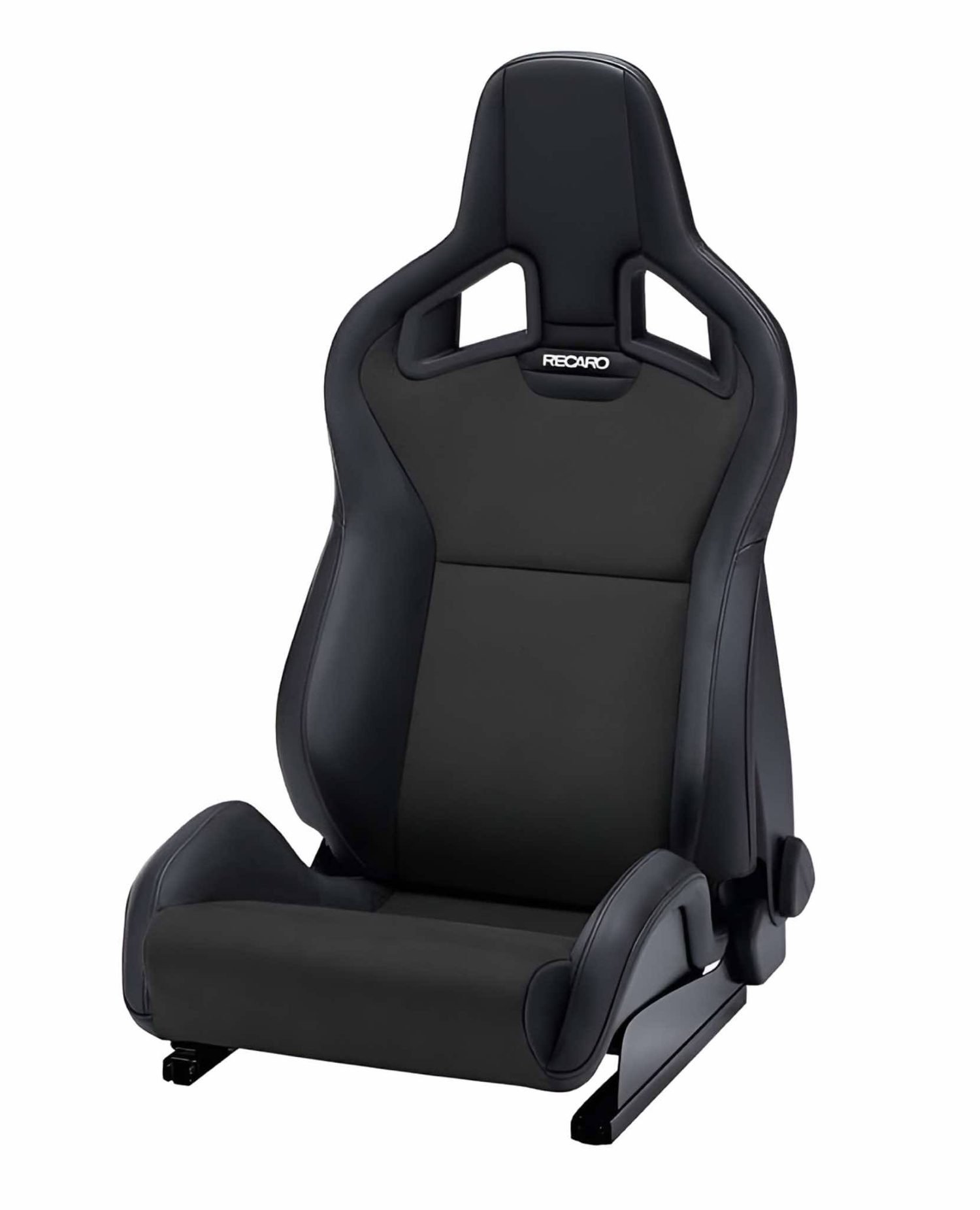 RECARO Dynamic Series Sportster CS Right-Side Seat in Black Leather with Silver Logo & Heat [410.210.3217]