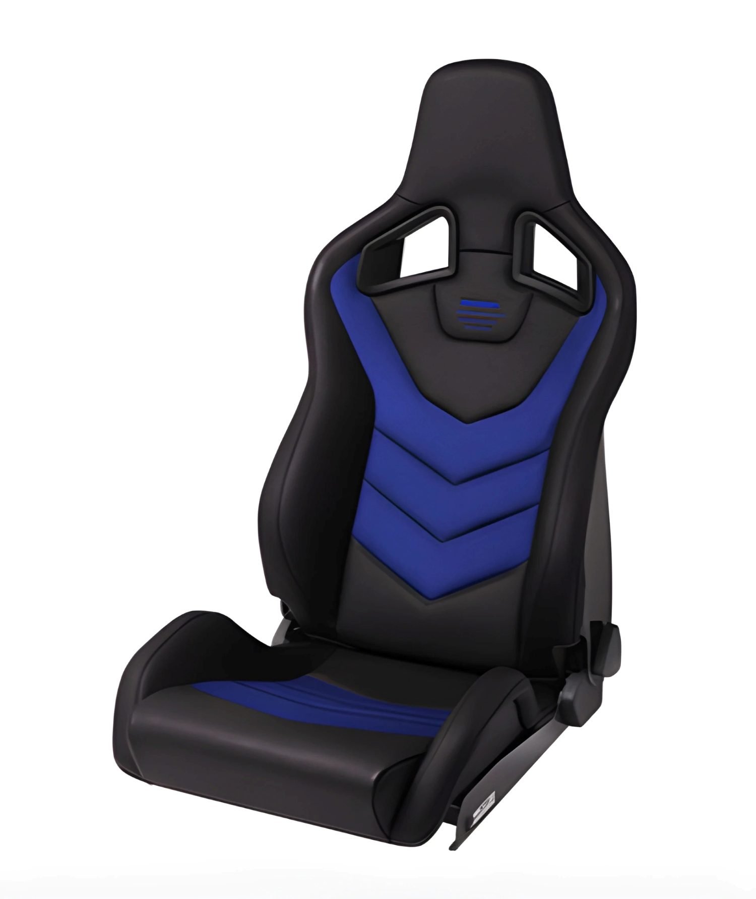 RECARO Dynamic Series Sportster GT Passenger Seat in Black Vinyl / Blue Suede [410.2GT.3165]
