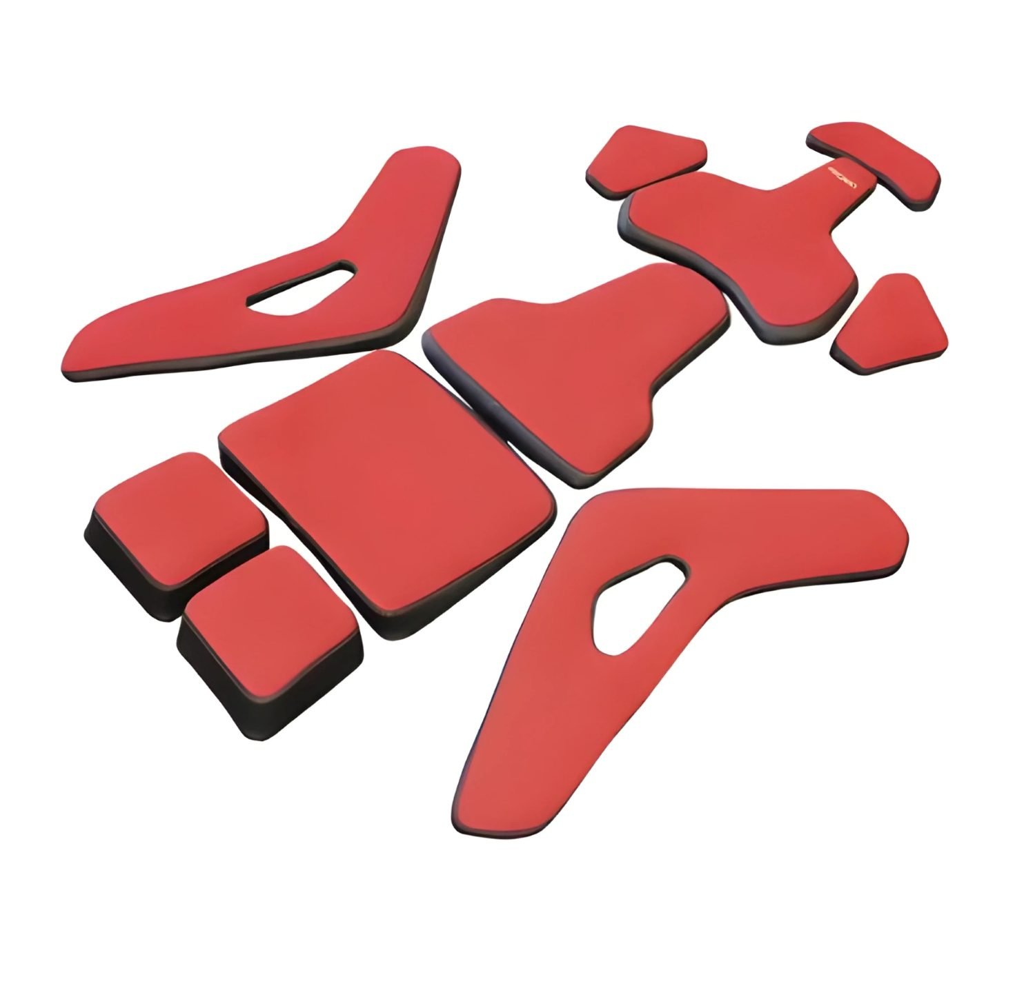 RECARO Race Series Podium Right-Pad Set (medium) in Alcantara Red / Leather Black [7228656.61.2B23]