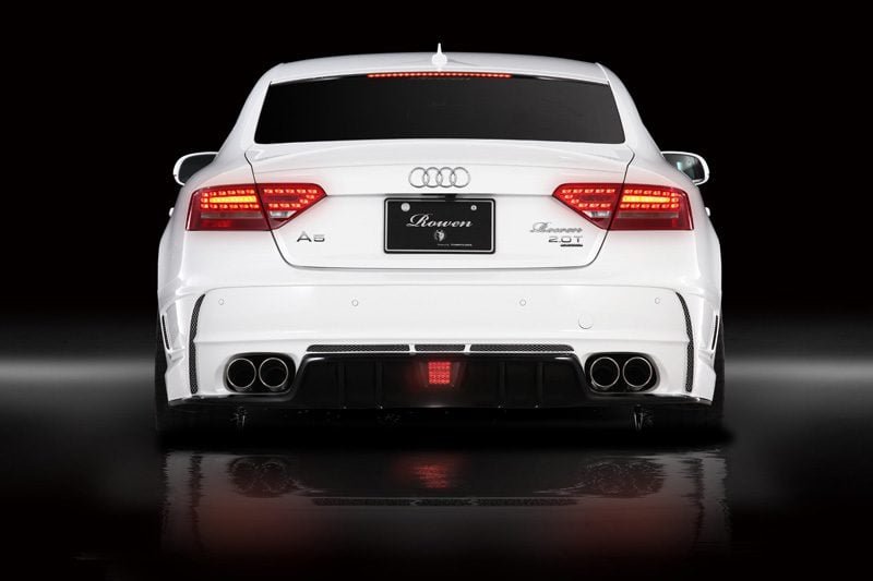 Rowen Wet Carbon+FRP Rear Bumper for Audi A5 Sportback [8K]