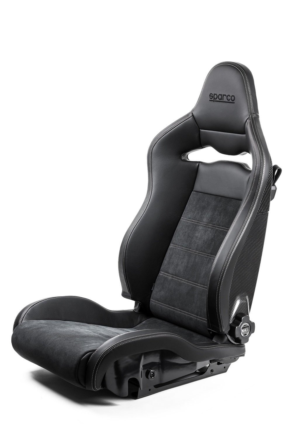 Sparco SPX Special Edition Seat in Matte Carbon w/ Gray Stitch (right) [00974ZMTNRGRDX]