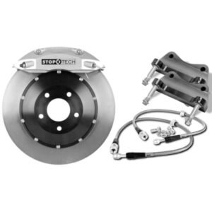 StopTech 08-10 Porsche Cayman S BBK Rear ST-40 Trophy Anodized Calipers 332x32 Slotted Rotors