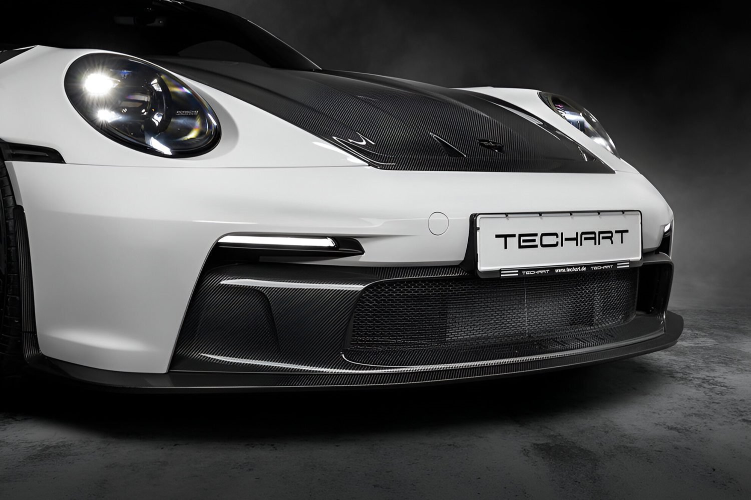 TECHART Carbon Front Air-Intake Panel for 992.1 Porsche 911 GT3