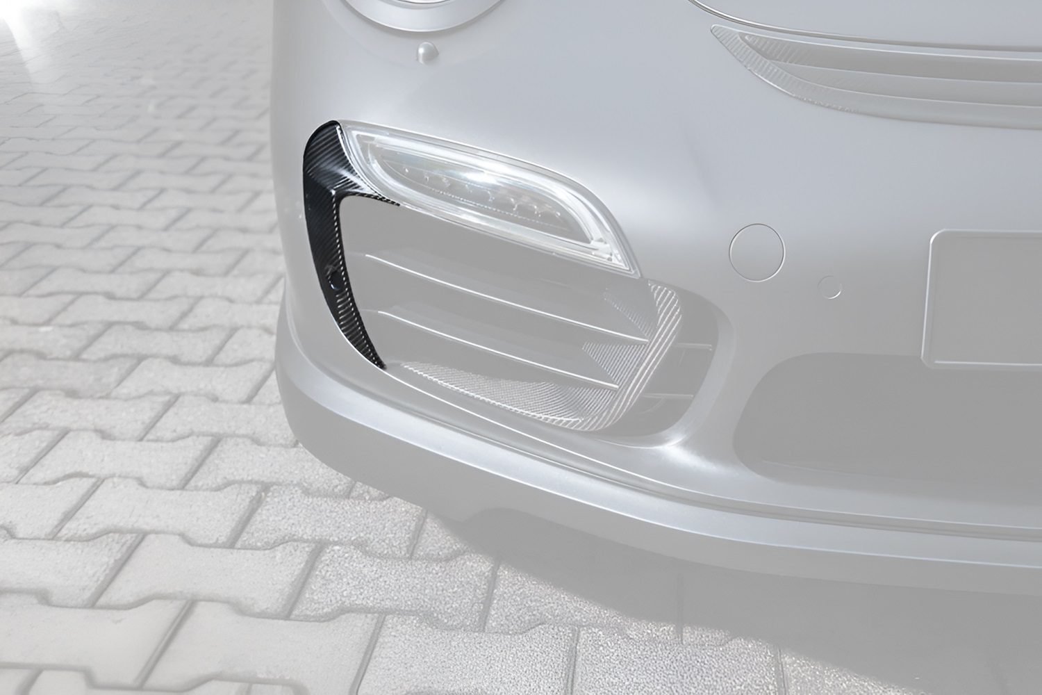 TECHART Carbon Front Bumper Grille Airblades for 991.1 Porsche 911 Turbo & S [091.121.194.009/091.121.194.009G]