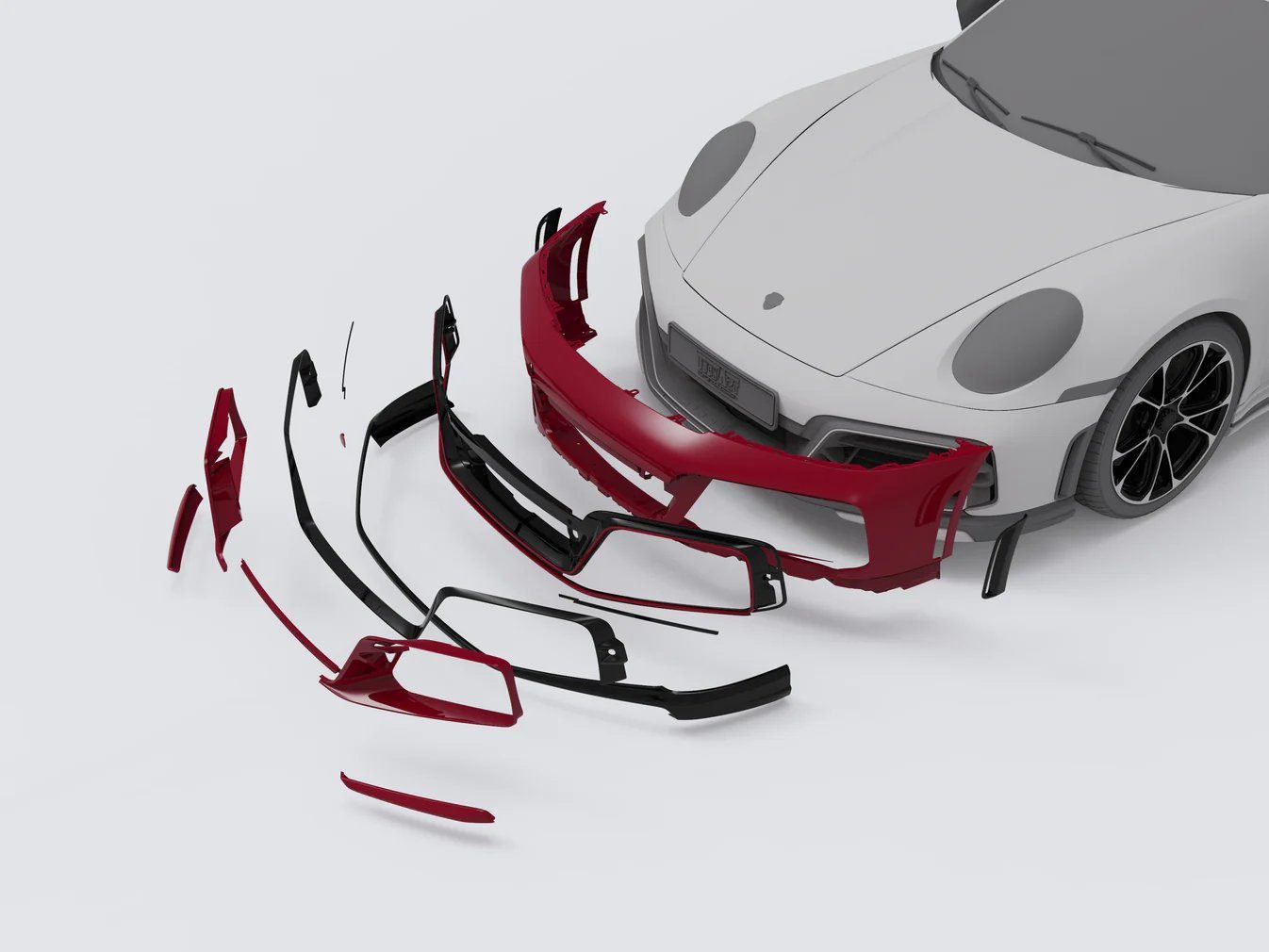 TECHART Front Apron for 992.1 Porsche 911 Turbo / S