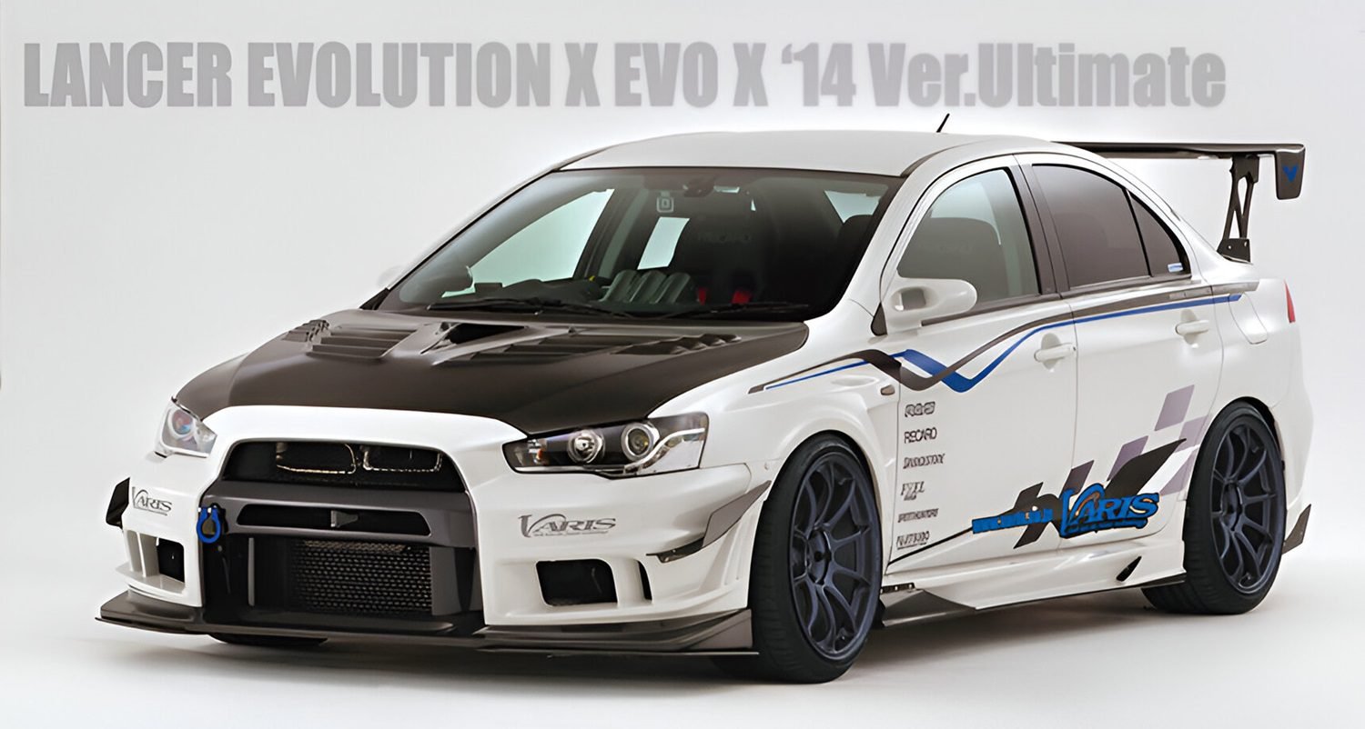 Varis 14′ Ultimate Front Bumper Ver.2 + Super Taikyu Front Lip for CZ4A Mitsubishi Lancer Evolution X [VAMI-213/VAMI-214]