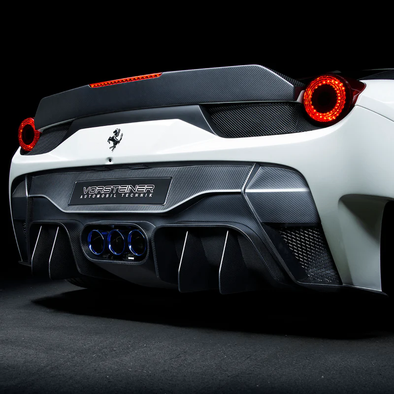 Vorsteiner VX Aero Rear Bumper w/ Carbon Fiber Rear Diffuser for Ferrari 458 Italia