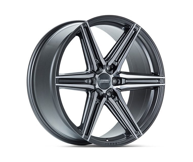 Vossen Hybrid Forged (6-lug) Series HF6-2 Wheel in Tinted Matte Gunmetal Wheel – 24×10 +25 6-135 [HF62-4F43]