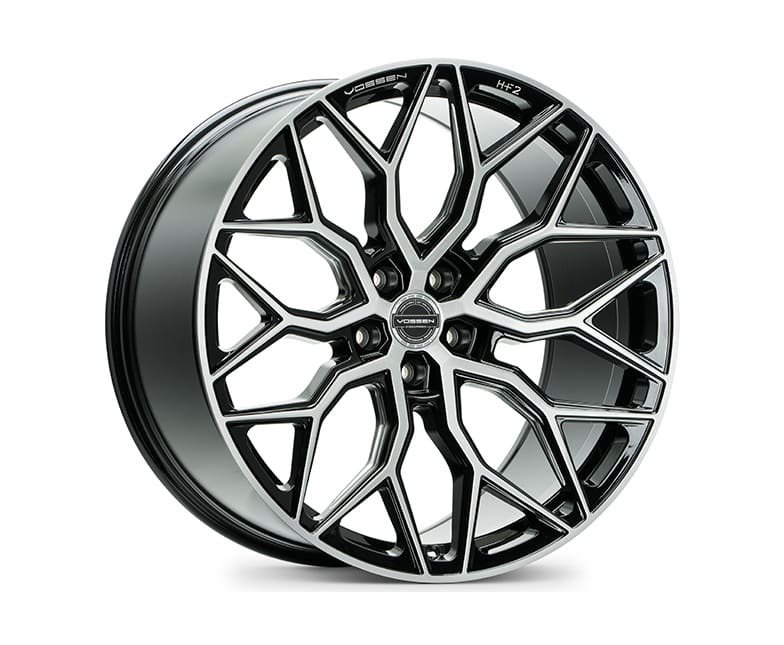 Vossen Hybrid Forged Series HF-2 Wheel in Brushed Gloss Black – 21×10.5 +38 5-120 [HF2-1B34]