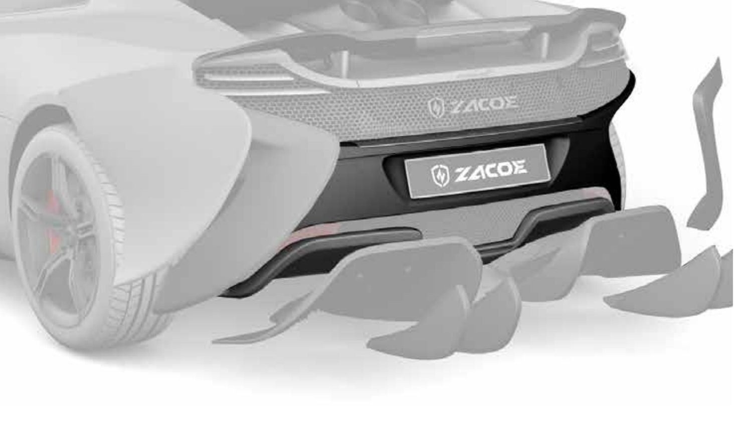 ZACOE Carbon Fiber OEM-Style Rear Bumper Center for McLaren 12C / 650S