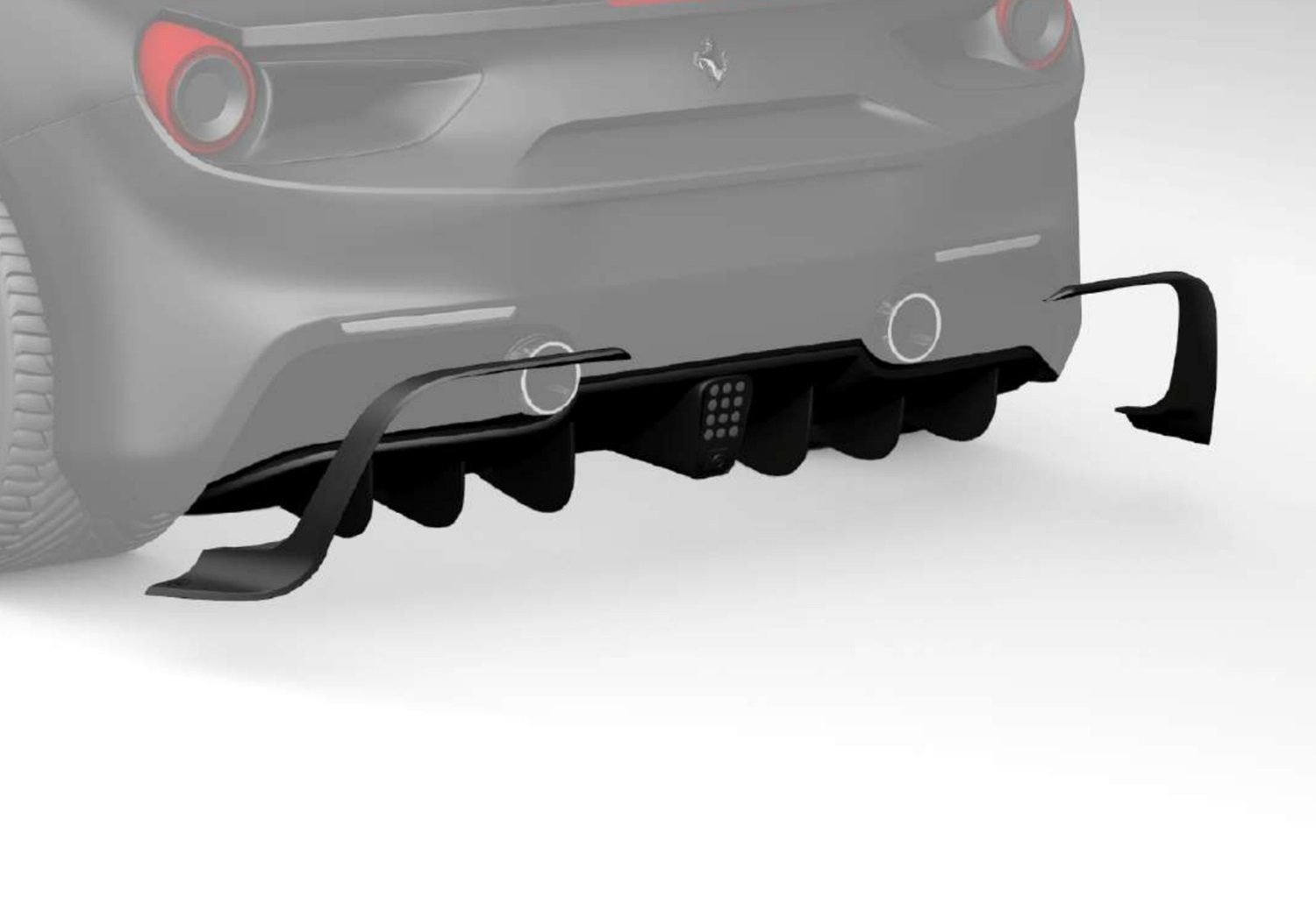 ZACOE Carbon Fiber Rear Side Flaps for F142M Ferrari 488 GTB