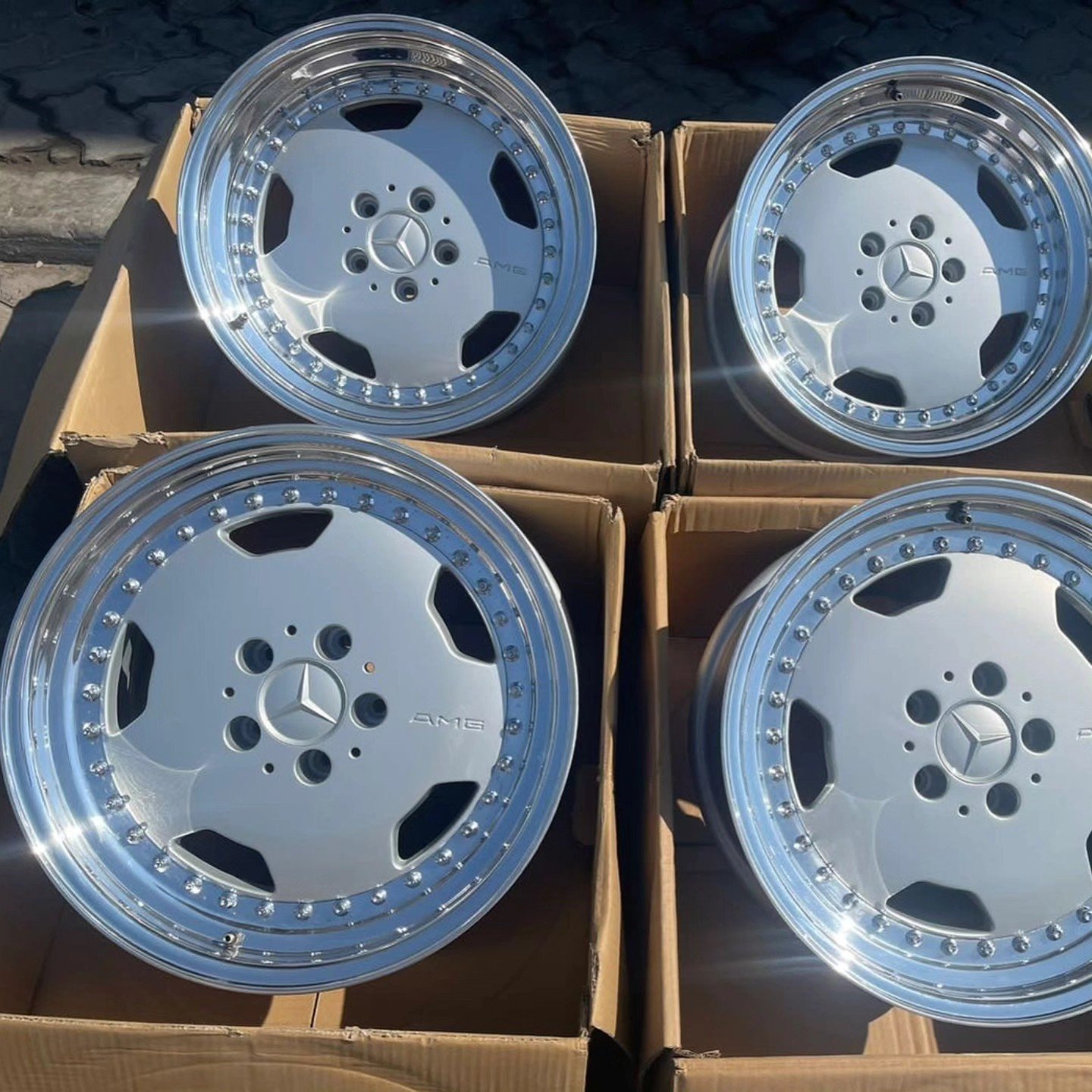 AMG 4-Piece Staggered Wheels by OZ – Genuine Mercedes-Benz Parts