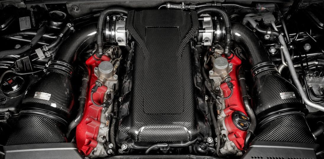 Eventuri Black Carbon Engine Cover for B8 Audi RS4 and RS5 [EVE-RS5-CF-ENG]