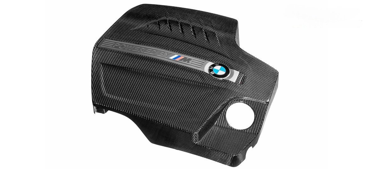Eventuri Black Carbon Engine Cover for F87 BMW M2 [EVE-N55-M2-ENG]