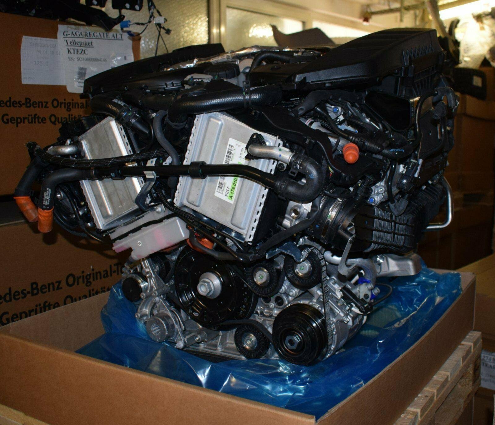 Mercedes S-Class Engine – M176.980 – Complete – OEM – ~4 km – Genuine Mercedes-Benz Parts