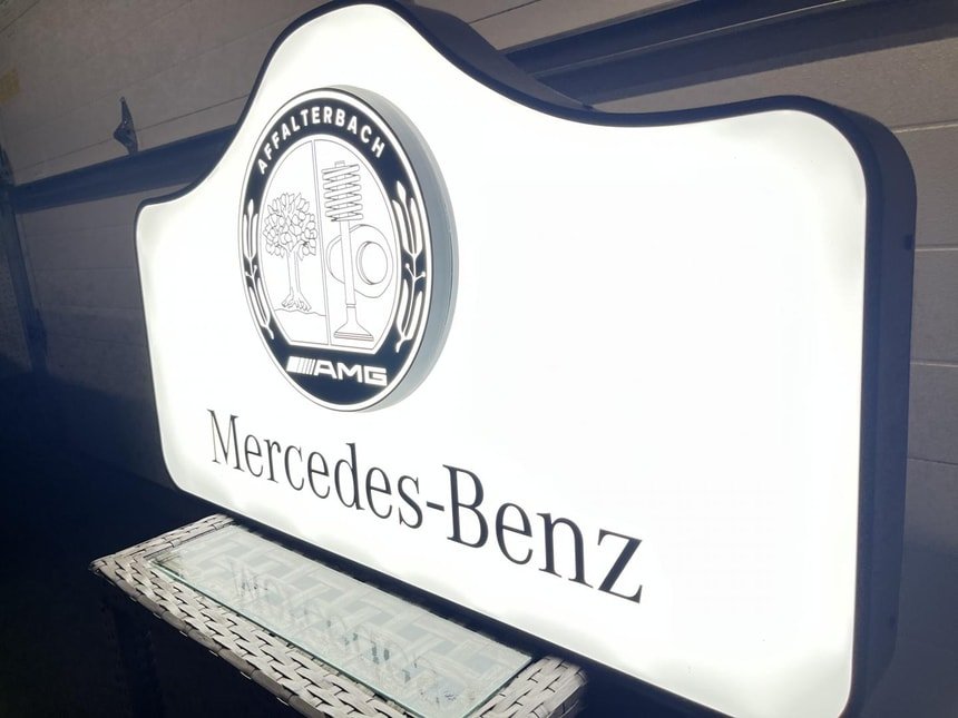 Original Mercedes-Benz Promotional Illuminated Sign – Genuine Mercedes-Benz Parts
