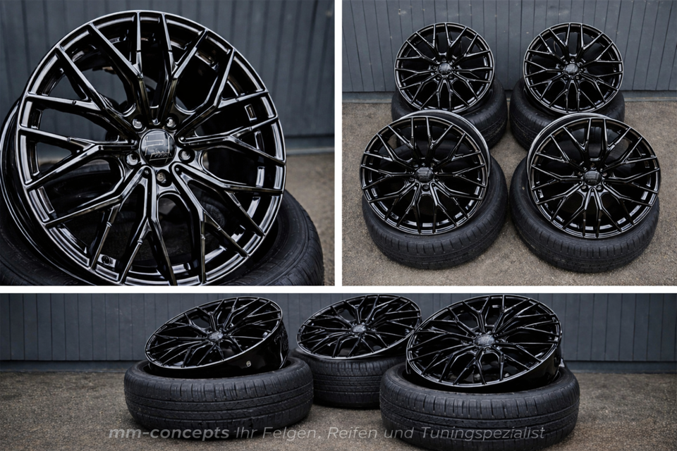 19 Zoll WH37 Felgen für Ford C-MAX Edge Focus Galaxy RS ST Hybrid Turnier Kuga Mondeo Puma Mustang Mach-E Land Rover Discovery Freelander Range Rover Evoque Polestar 2 Volvo C30…