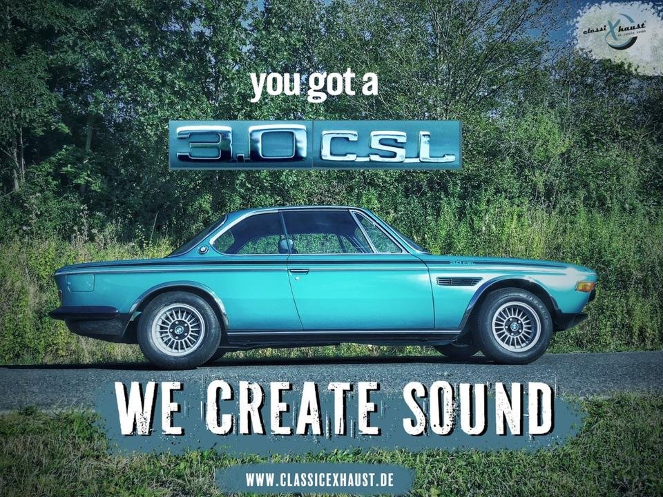 BMW E3 3.0 sedan E9 CSI CSL Coupe Fächerkrümmer Auspuff exhaust