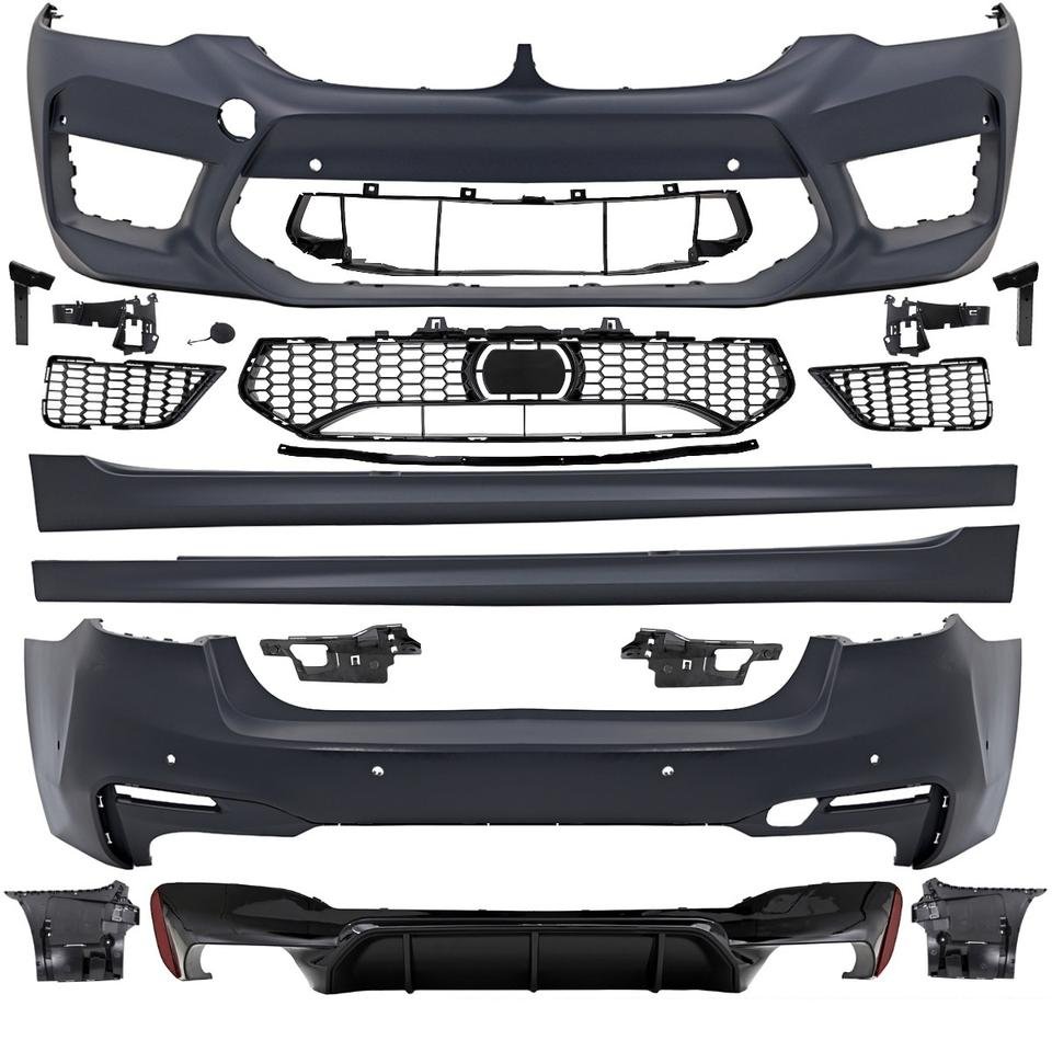 Bodykit Stoßstange vorne Hinten + Nebel Smoke für BMW 1er E82 E88