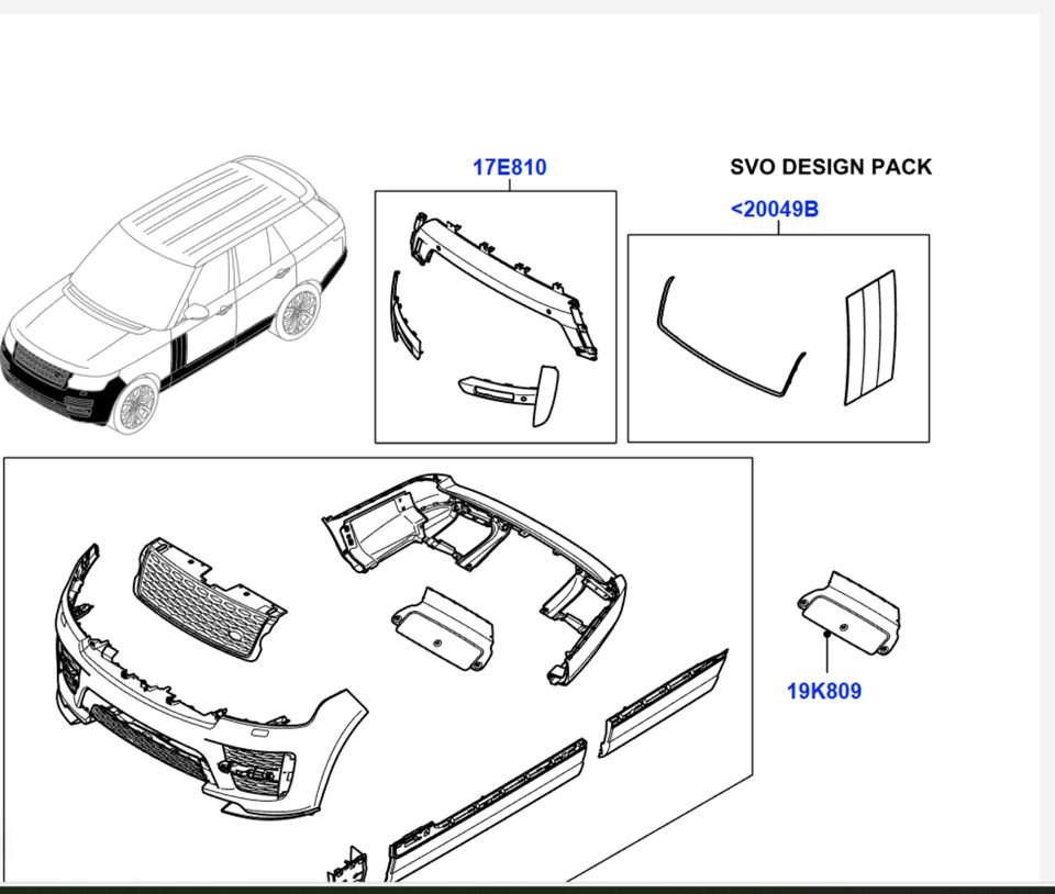 LAND ROVER RANGE ROVER VOGUE L405 13-22 SVO BODY KIT VPLGB0367LML