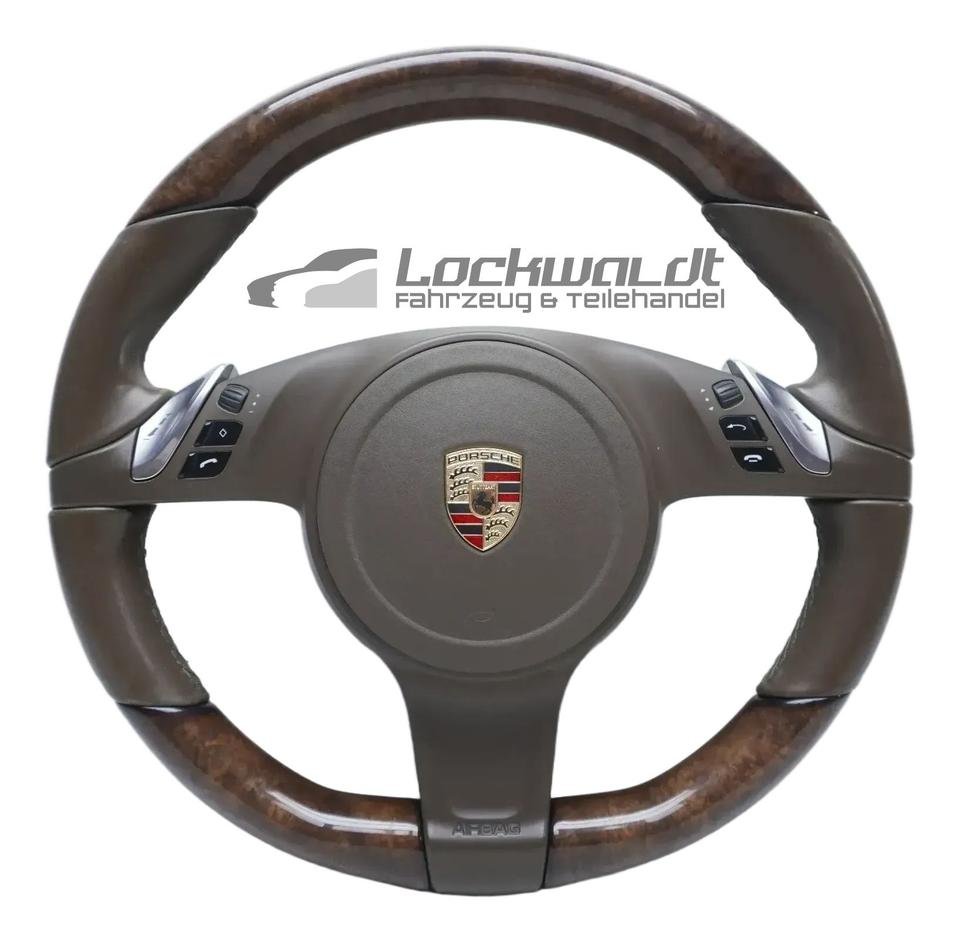 Lenkrad Leder Holz Nussbaum Hochglanz 7PP419091CL DE1 Porsche Cay