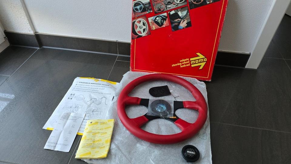 Momo Corse 4 N36 NEU Sportlenkrad Lenkrad Rot KBA70185/Porsche,VW