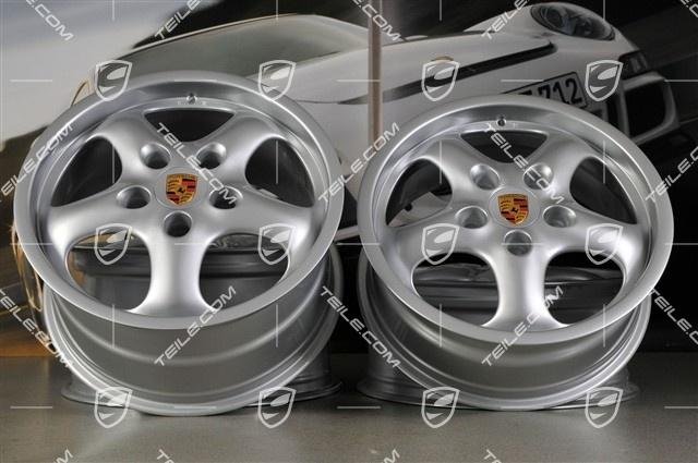 Porsche 911 993 17″ CUP II Felgen/Wheel rim set 7J x17 ET55 + 9J