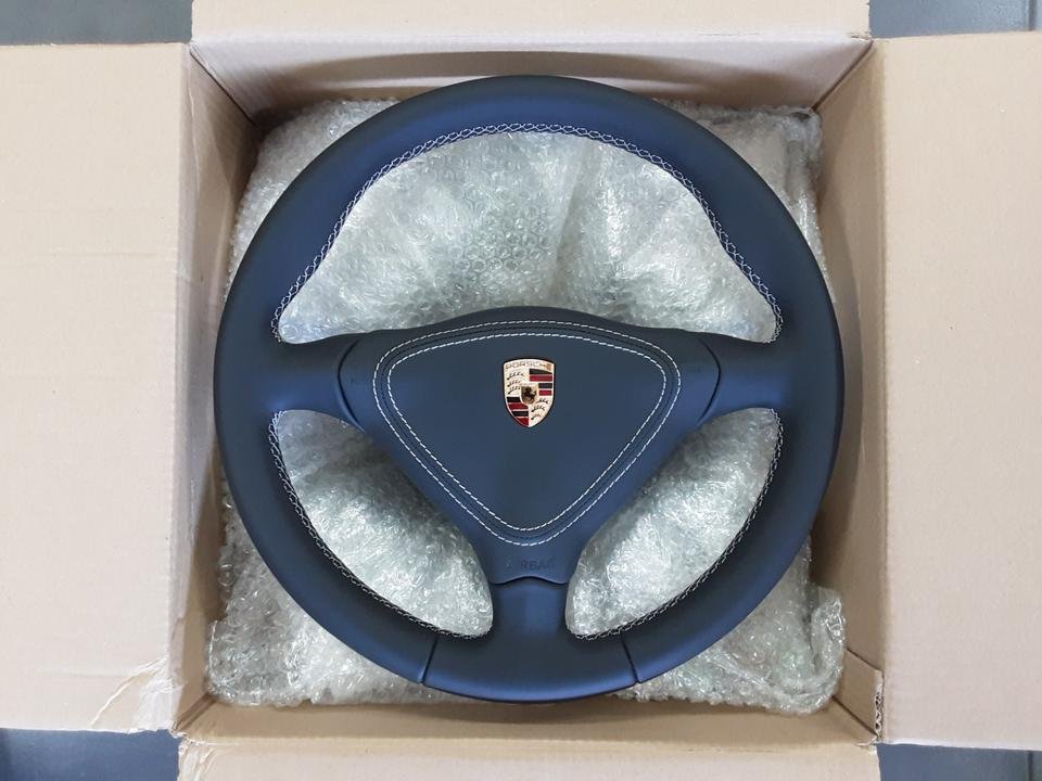 Porsche 993 996 986 3 Speichen Lenkrad Exclusiv Leder Schwarz TOP