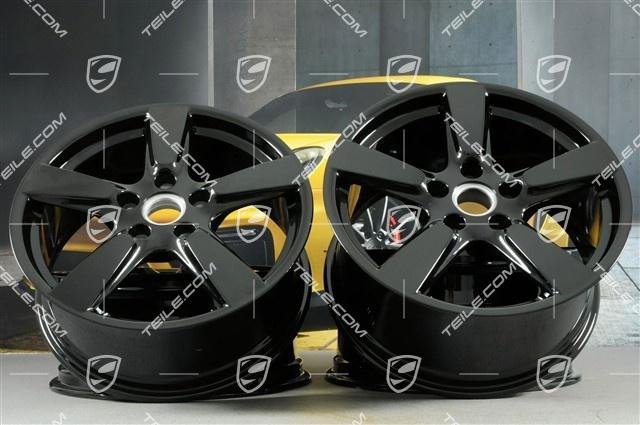 Porsche Boxster/Cayman 981 19″ Felgensatz SCHWARZ /Wheel rim set