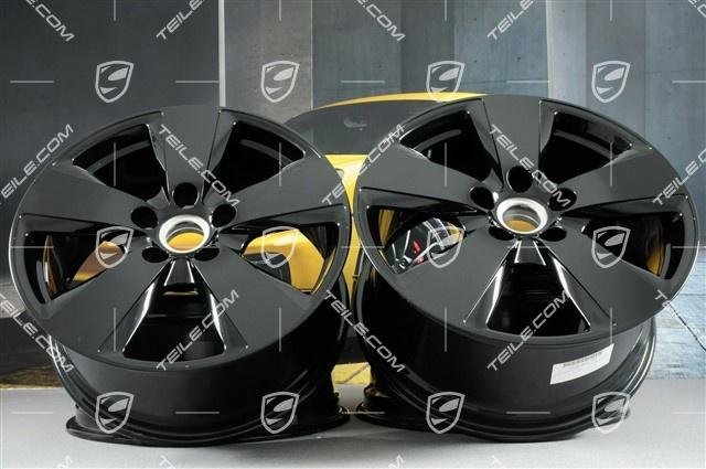Porsche Cayenne 9Y0 19″ Cayenne Felgensatz SCHWARZ /wheel set BLA