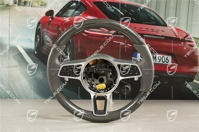 Porsche Cayenne 9Y0 Lenkrad Multifunktionslenkrad Beheizbar Carbo