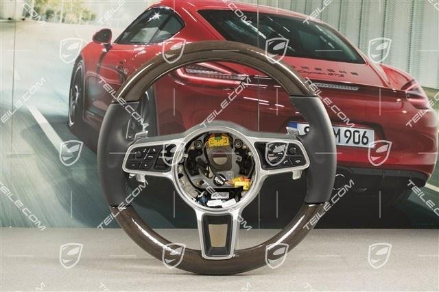 Porsche Panamera G2/971 Lenkrad Leder Schwarz/Holz Paldao /Heizun