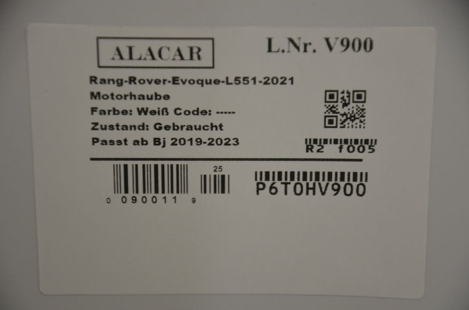 Range Rover Evoque L551 Motorhaube Haube Frontklappe V900
