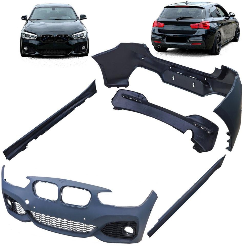 Sport Bodykit Stoßstange Schweller Diffusor für 1er BMW F20 LCI 15-20 1 Endrohr (43231)